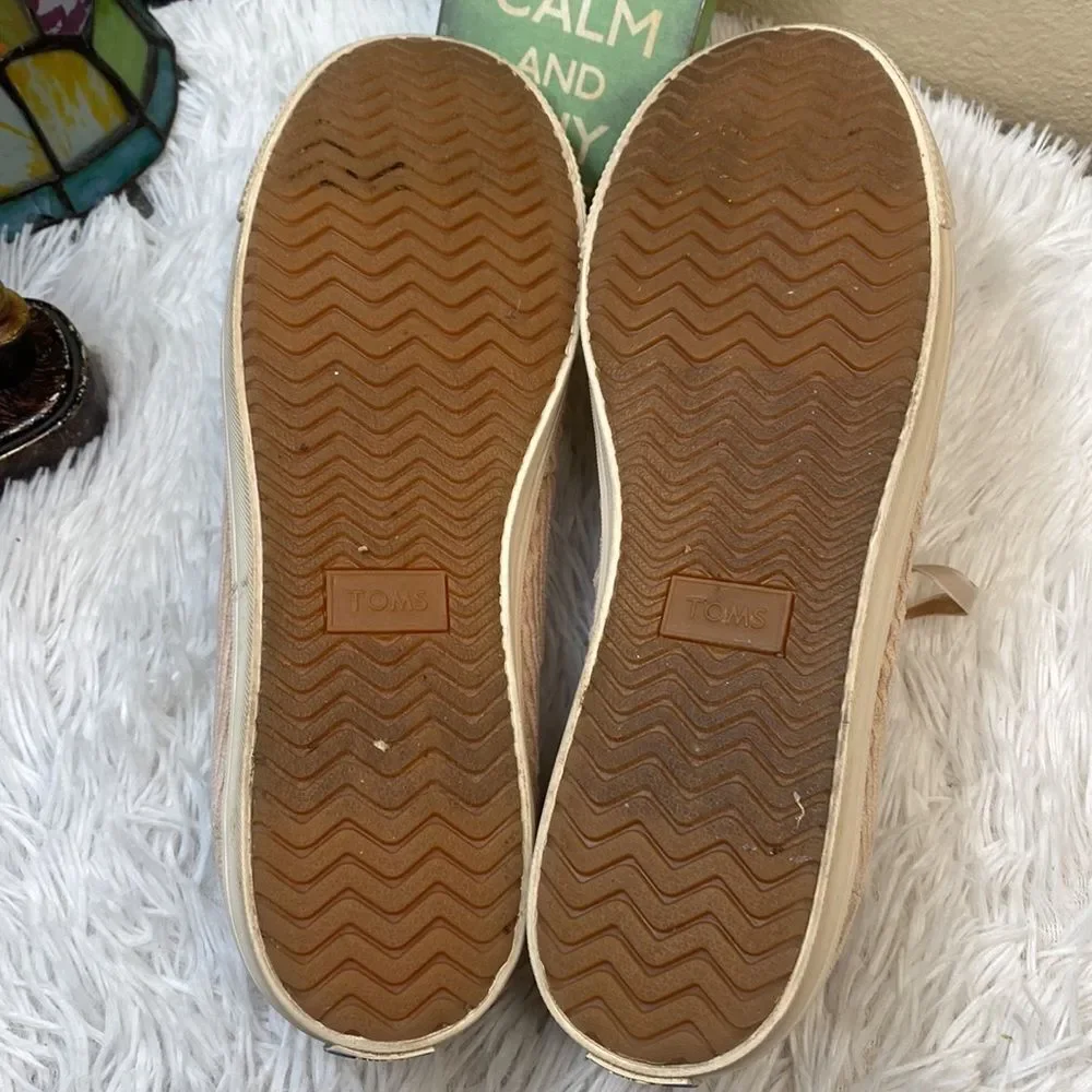 Toms Tan Carmel Corduroy Lace Up Sneakers Sz 10